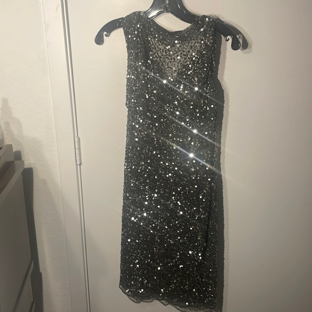 Shiny, decadent primavera cocktail dress